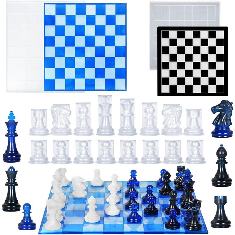 3D Printing Chess - Molde de Resina para Jogo de