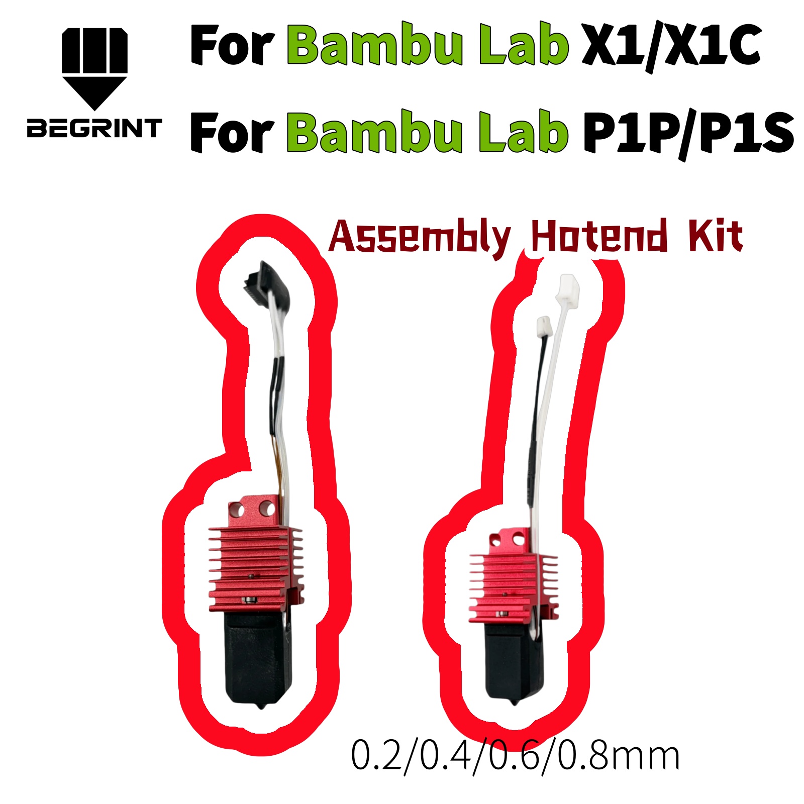 3D Printing X1 Carbon - Kit Completo de Montagem da Cabeça