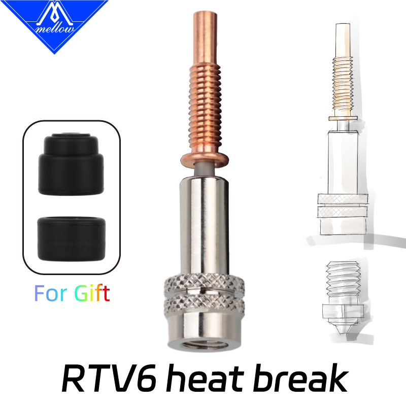 3D Printing Titanium - MELLOW Heatbreak bimetálico RTV6 de alta