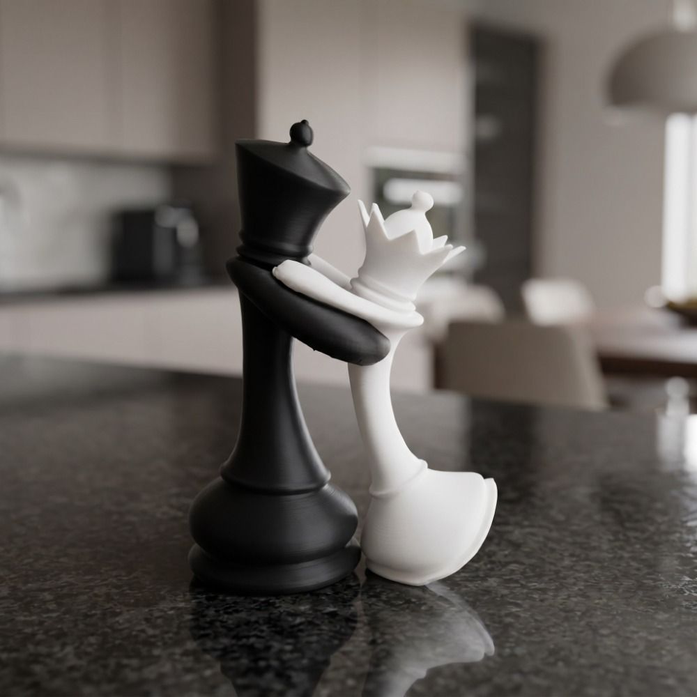 3D Printing Chess - Estátua de Xadrez Criativa Impressa em