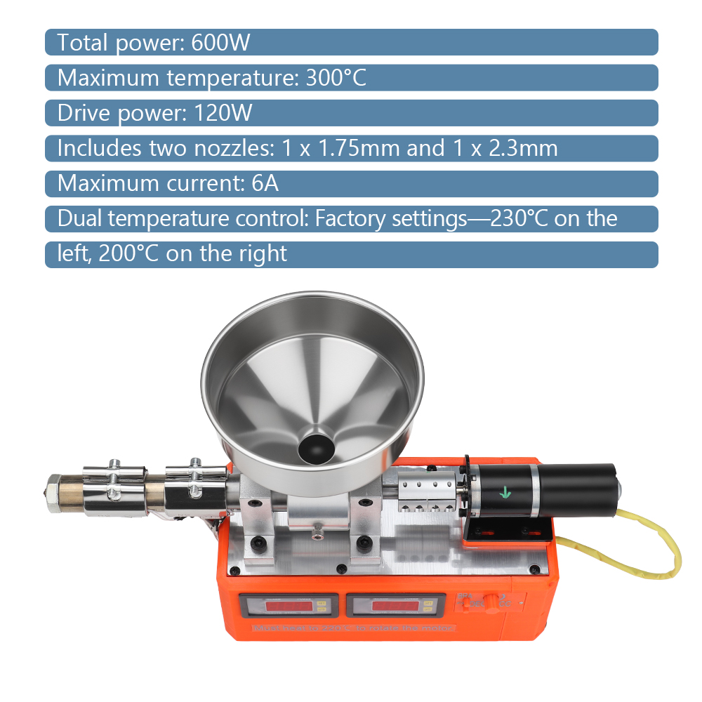 3D Printer Extruder - Extrusora de Plástico Compacta de Mesa