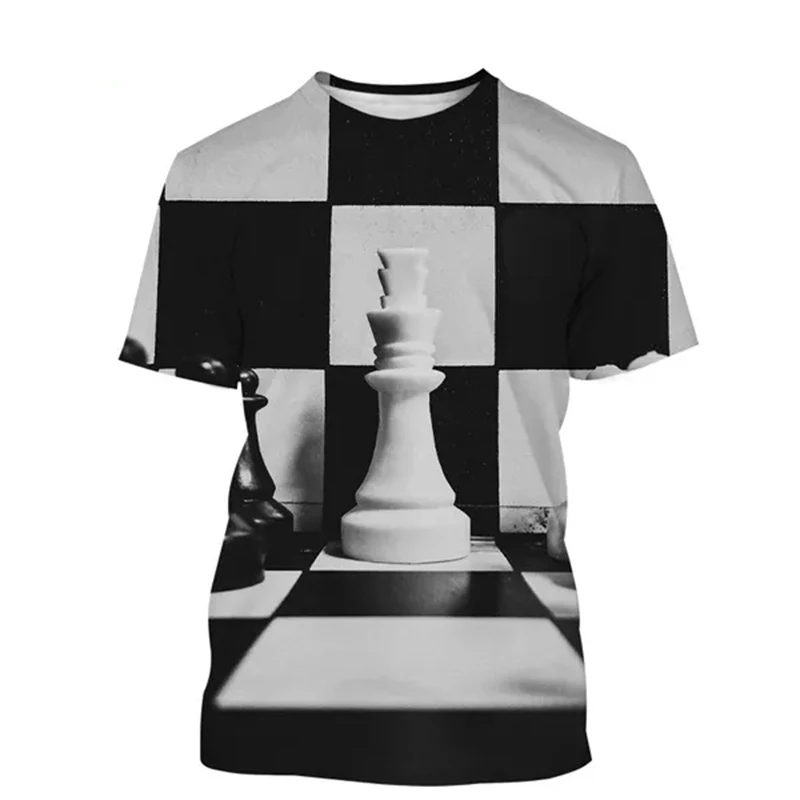 3D Printing Chess - Camiseta xadrez impressão 3d design moda