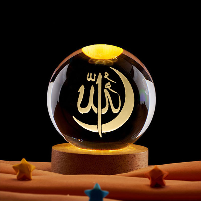 3D Printing Lamp - Ramadan decoração 3d bola de cristal