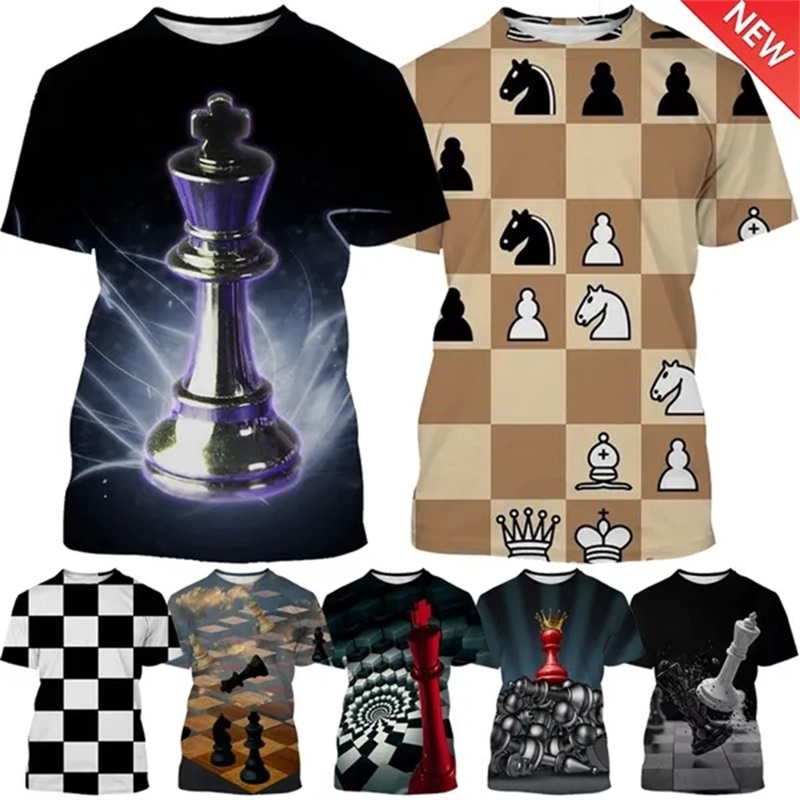 3D Printing Chess - Camisetas gráficas xadrez para homens e