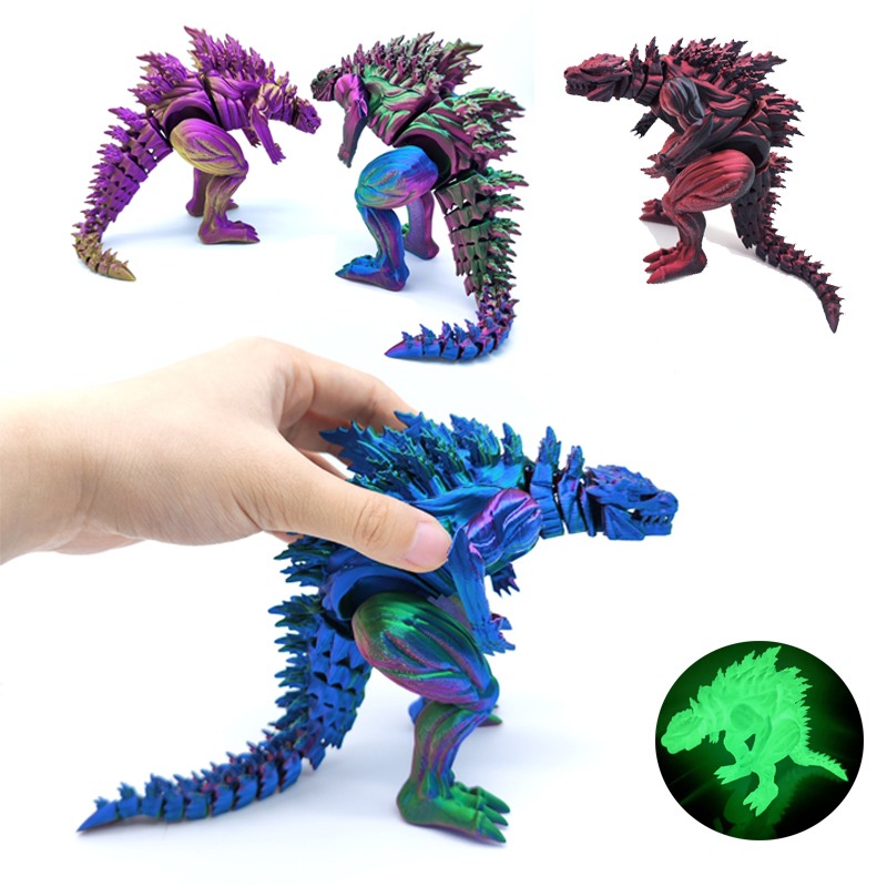 3D Printing Character - Boneco de Ação Dinossauro Musculoso Impresso