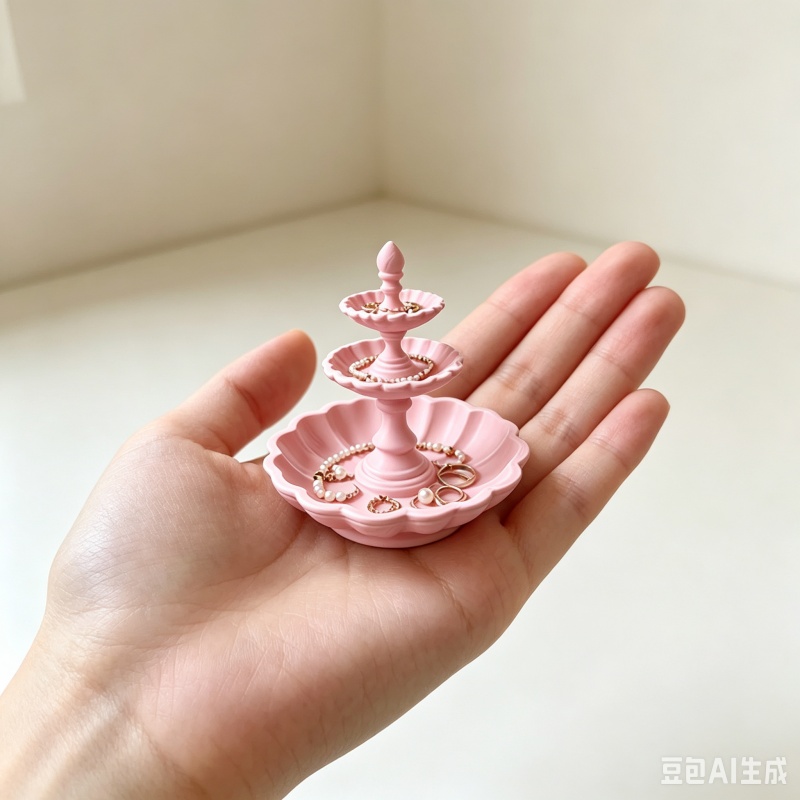 3D Print Isopropyl Alcohol - Bandeja de Joias Floral Rosa de