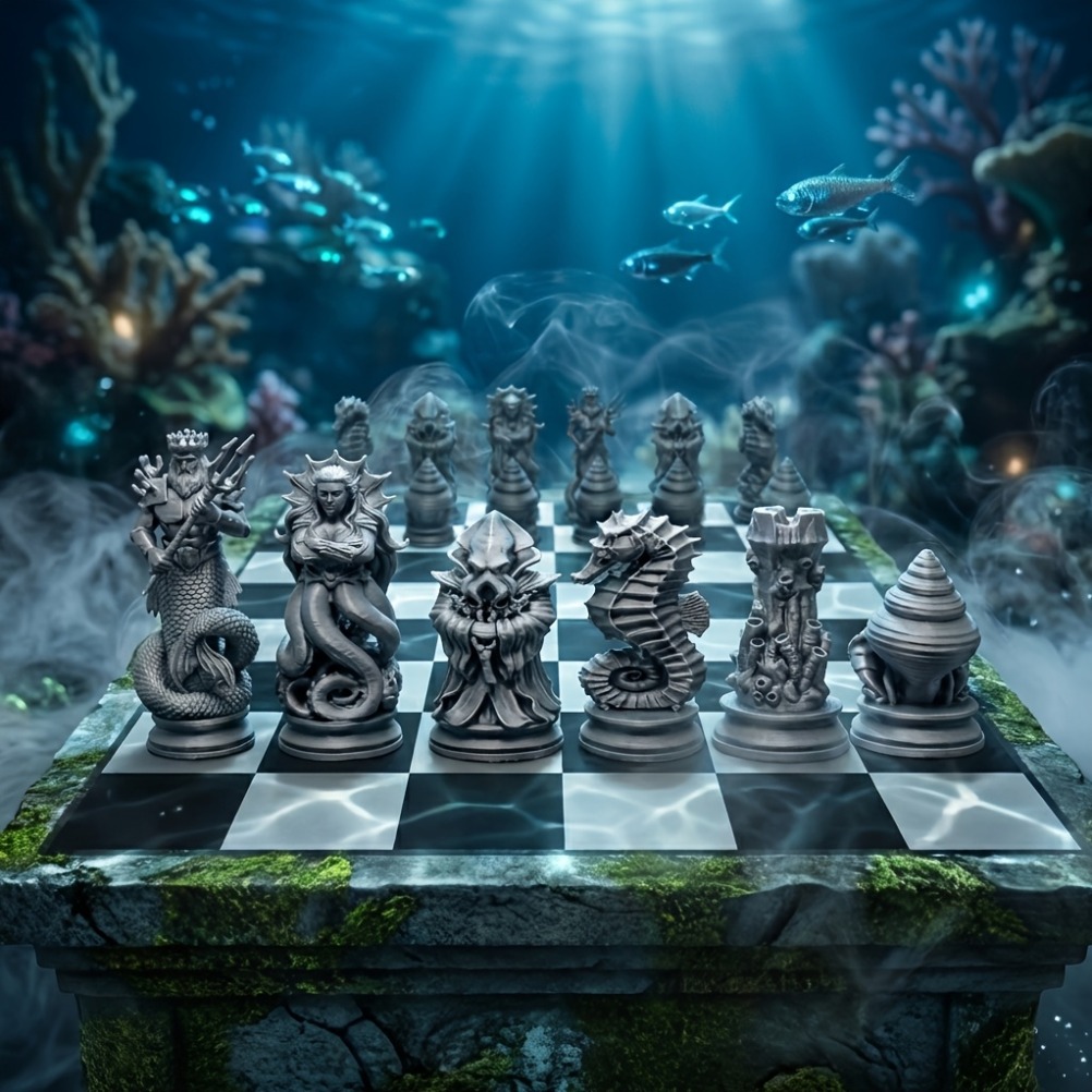 Conjunto de Xadrez com 16 Peça - 3D Printing Chess avaliação e preço