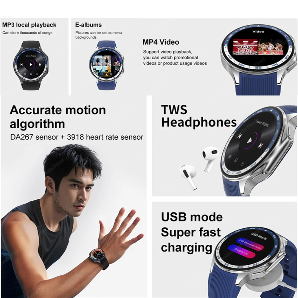 1.43 amoled relógio inteligent - 3D Printing Watch avaliação e preço