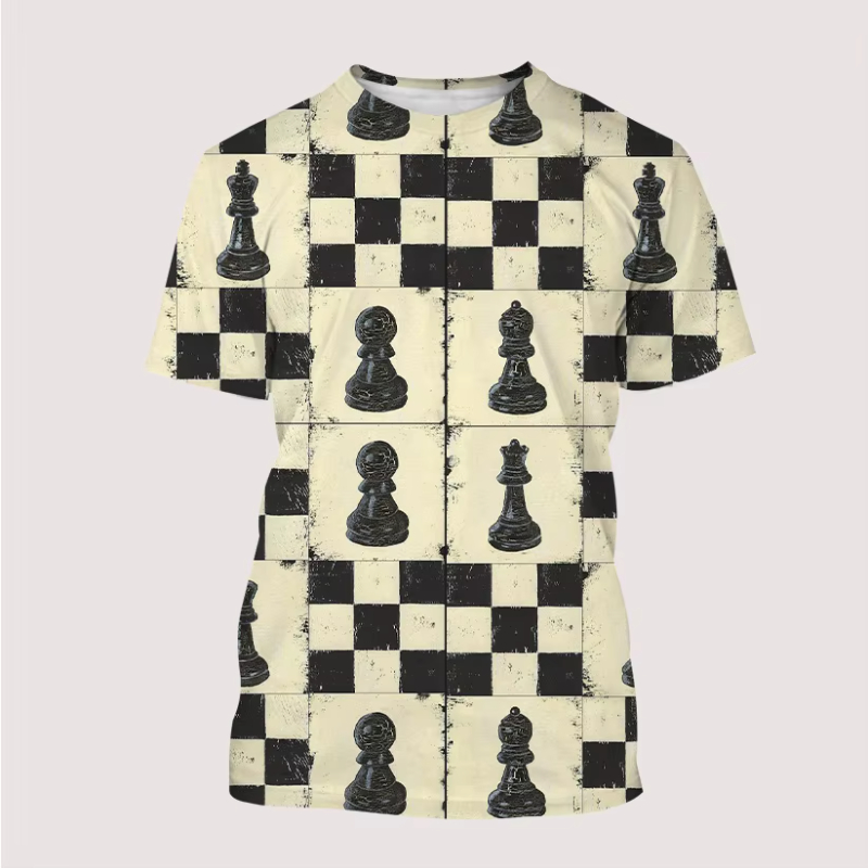 Nova camisa masculina t impres - 3D Printing Chess avaliação e preço