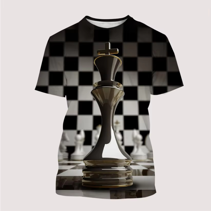 Nova camisa masculina t impres - 3D Printing Chess avaliação e preço