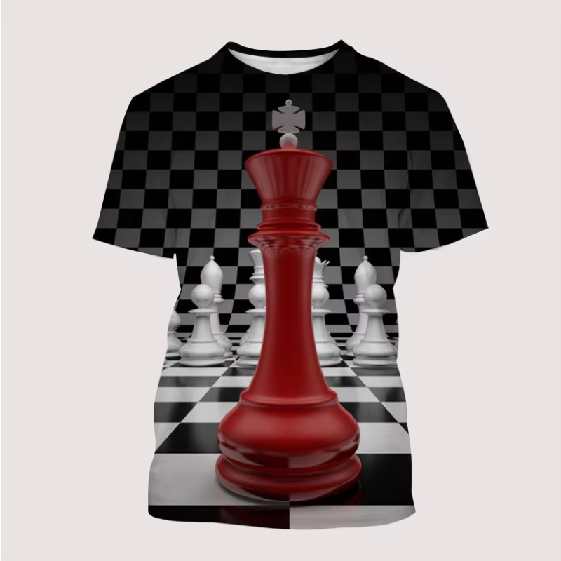 Nova camisa masculina t impres - 3D Printing Chess avaliação e preço