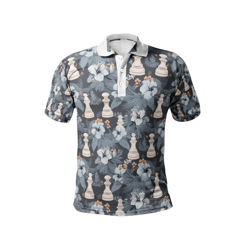 Chess King 3D Print Polo Shirt - 3D Printing Chess avaliação e preço