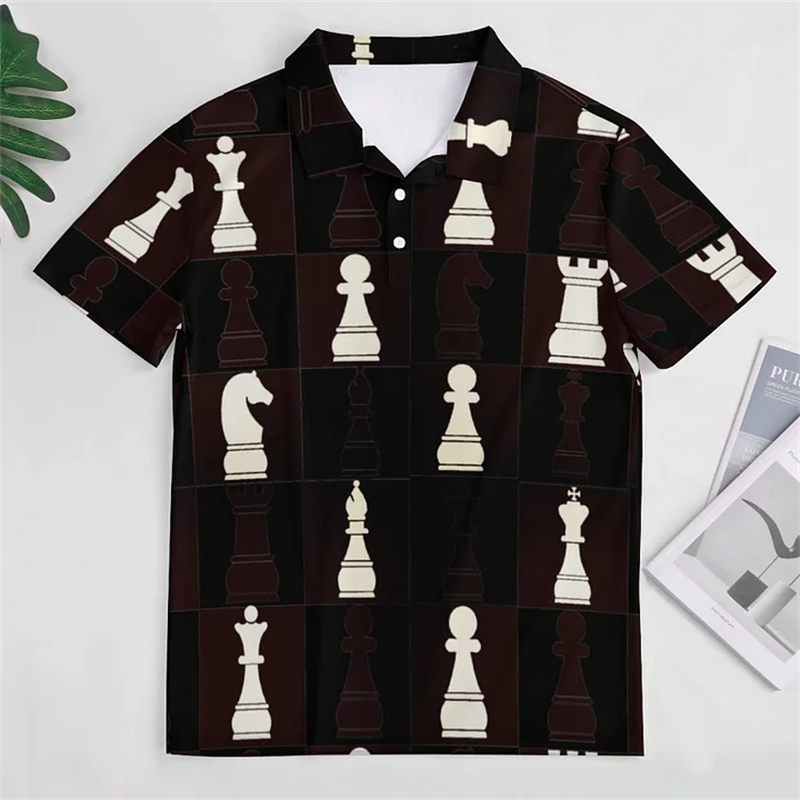 Chess King 3D Print Polo Shirt - 3D Printing Chess avaliação e preço