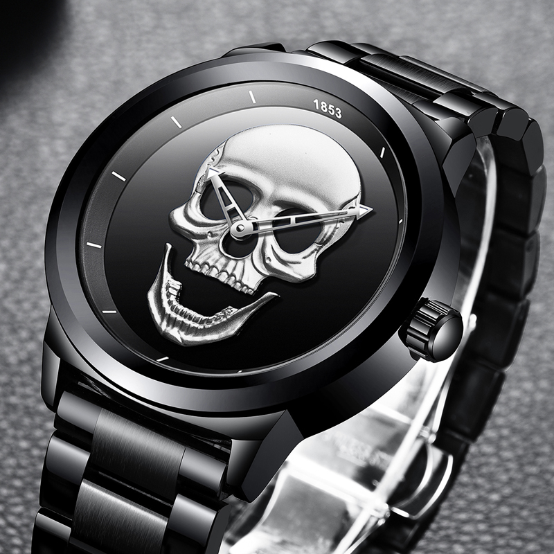 LIGE Skeleto Relógio Masculino - 3D Printing Watch avaliação e preço