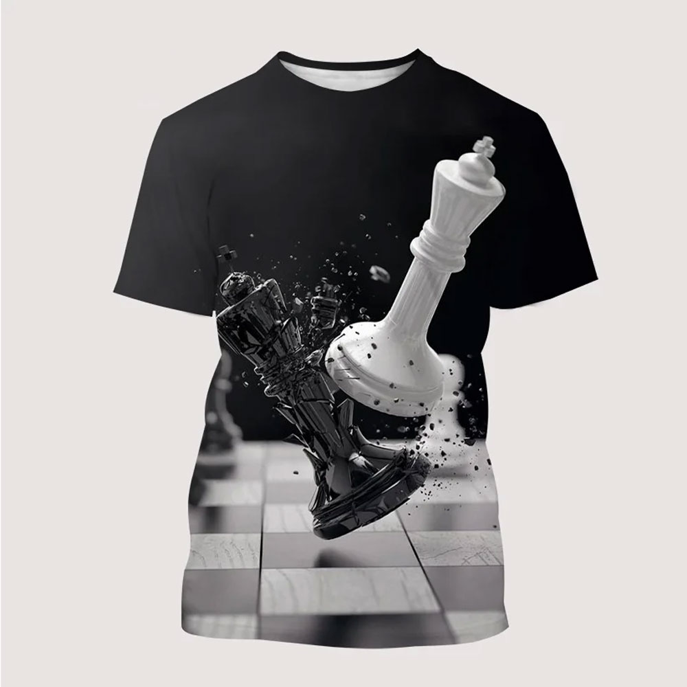 Camiseta de xadrez divertida m - 3D Printing Chess avaliação e preço