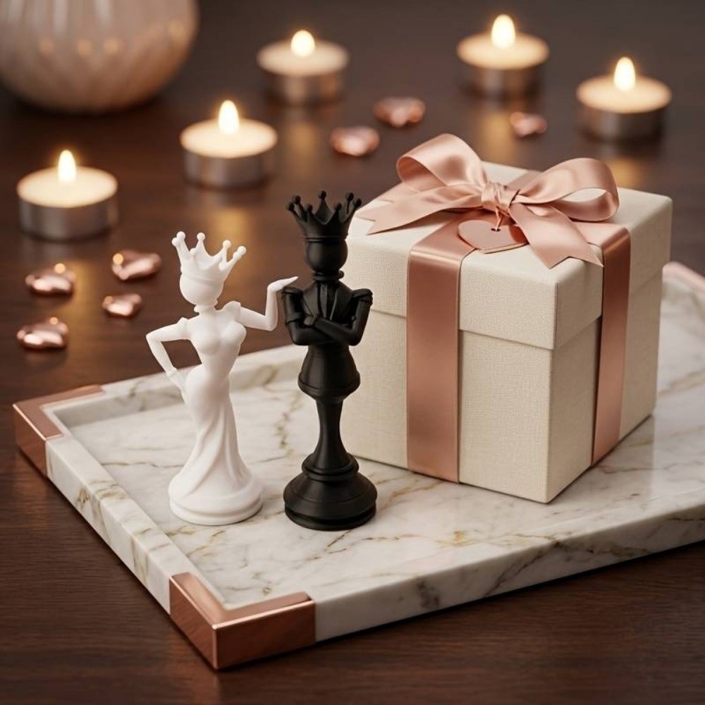 Estátua de Casal 3D Impressa,  - 3D Printing Chess avaliação e preço